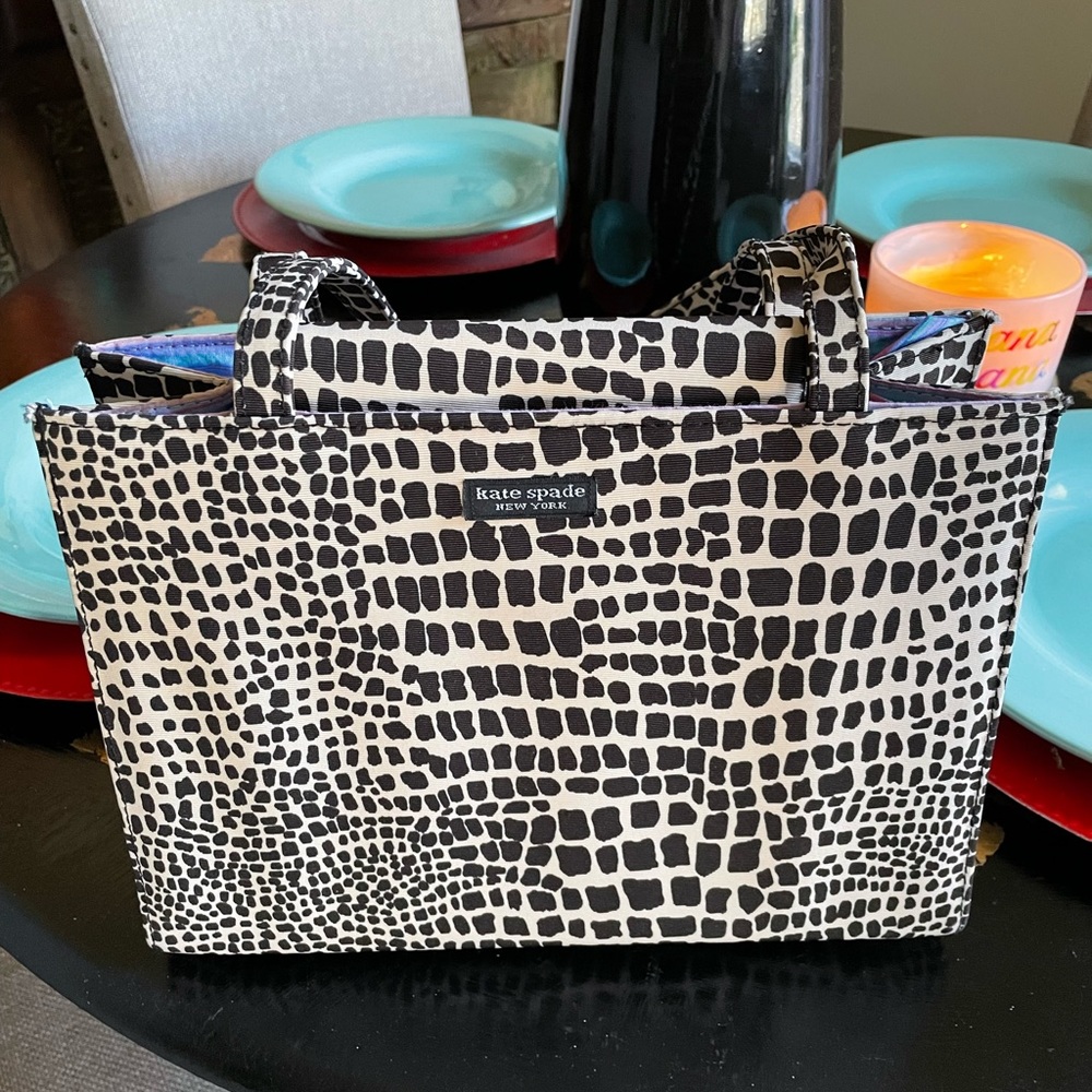 Kate Spade Giraffe Print Purse Vintage 1990s Black and White
